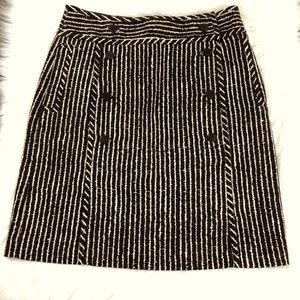 Tory Burch Coconut Zig-Zag Carlin Skirt